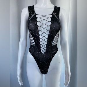 Women’s Embellished Rhinestone Bodysuit